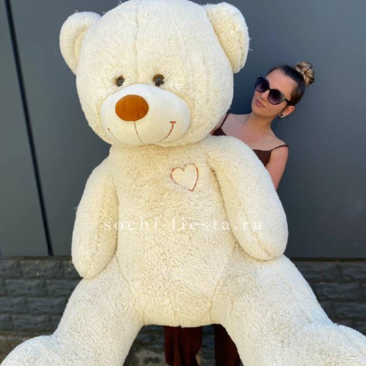Белый плюшевый мишка большой в Белгороде