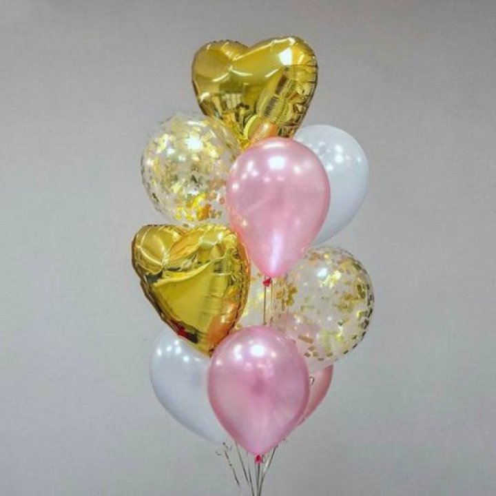 Облако шаров "Рози голд" в Белгороде