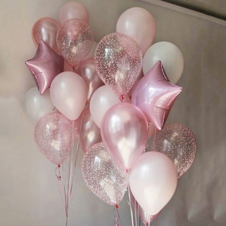 Фонтаны шаров "Розовый" в Белгороде