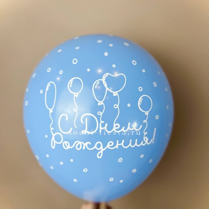 Гелиевый латексный шар С днем рождения! матовый в Белгороде