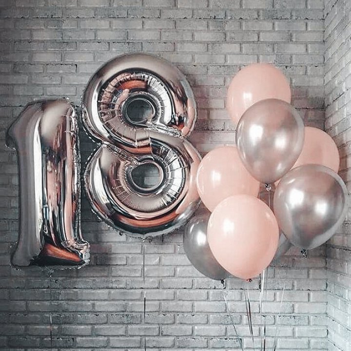 Фольгированный шар Серебряная Цифра в Белгороде