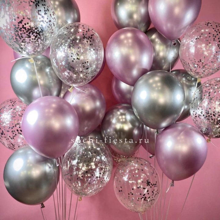 Фонтан шаров "Сильвер пинк" в Белгороде