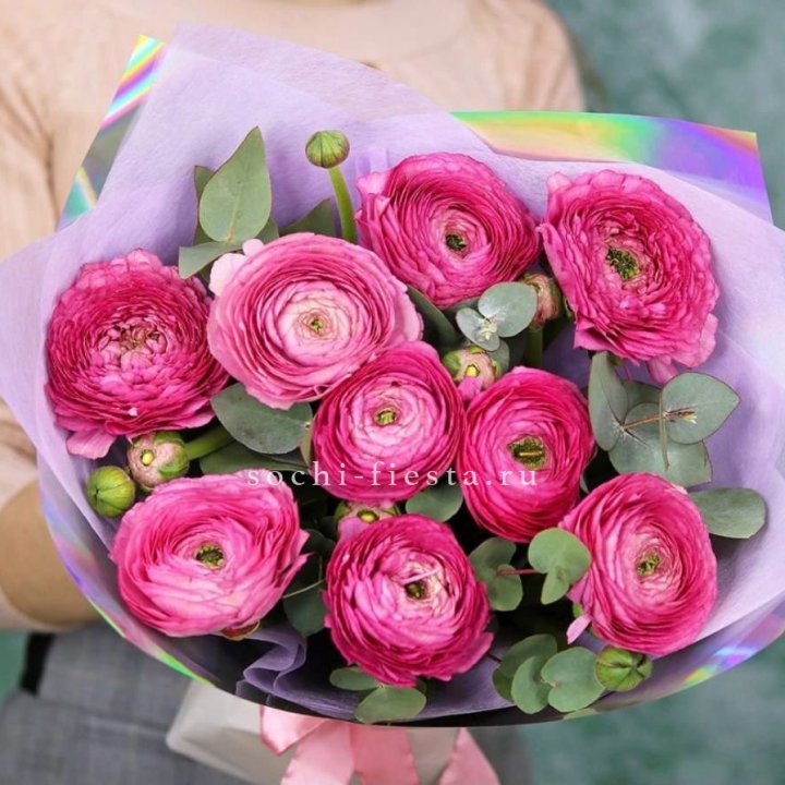 Ранункулюсы с эвкалиптом №2 в Белгороде