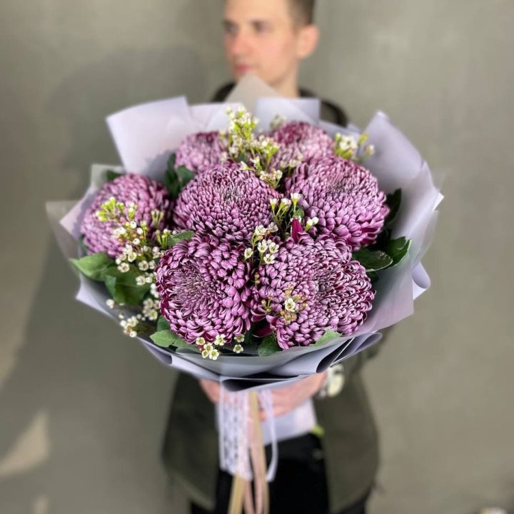Букет хризантем "Палермо" в Белгороде