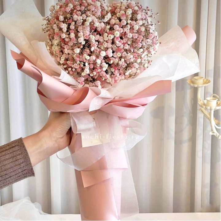 Сердце из гипсофилы  в Белгороде