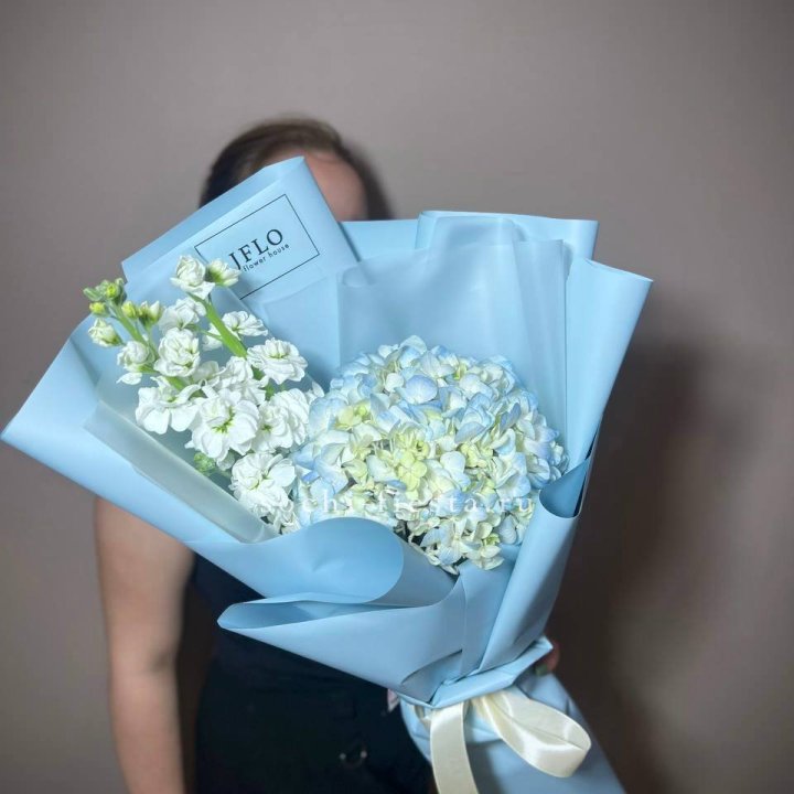 Гортензия голубая с маттиолой в Белгороде