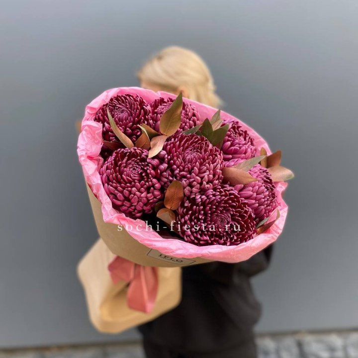 7 Хризантем Бигуди в золоте в Белгороде