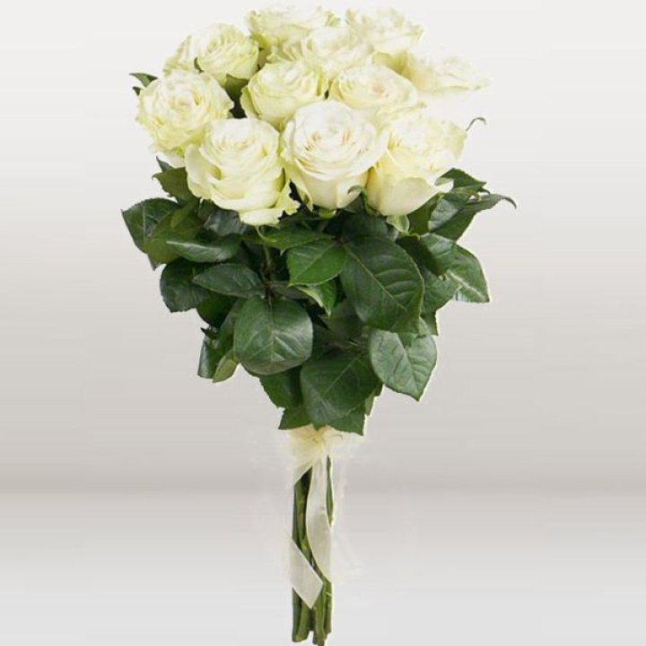 11 белых голландских роз в Белгороде