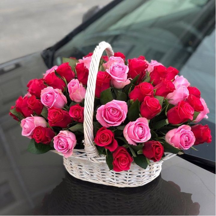 Корзина с розами  в Белгороде