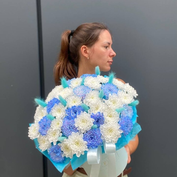  Коробочка  хризантем и лагуруса в Белгороде