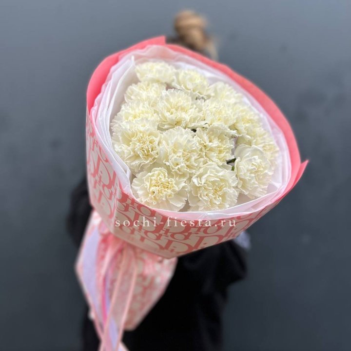 Белые диантусы №2 в Белгороде