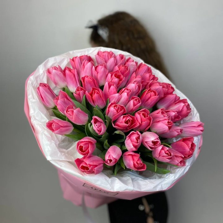 51 розовый тюльпан "Рози" в Белгороде