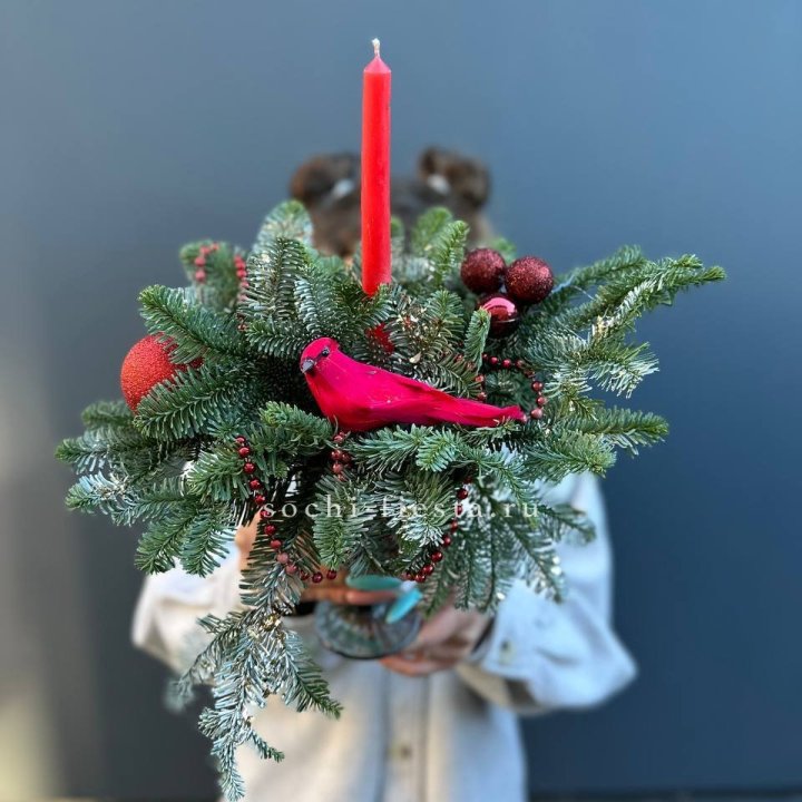 Новогодняя композиция в бокале в Белгороде