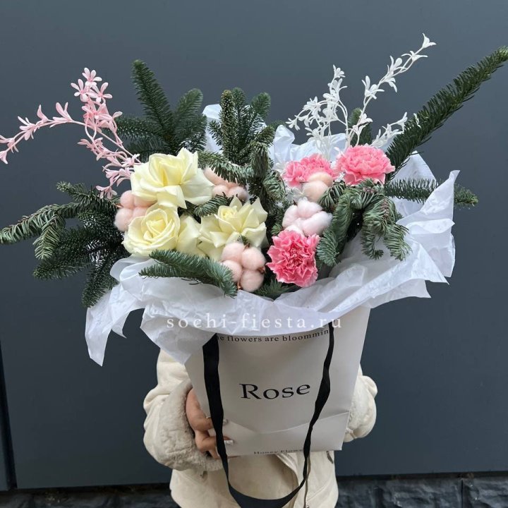 Цветочная сумка с нобилисом в Белгороде