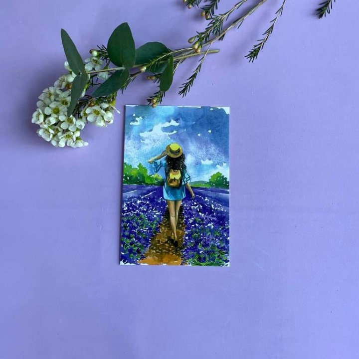 Открытка к букету "Цветочная дорога" в Белгороде