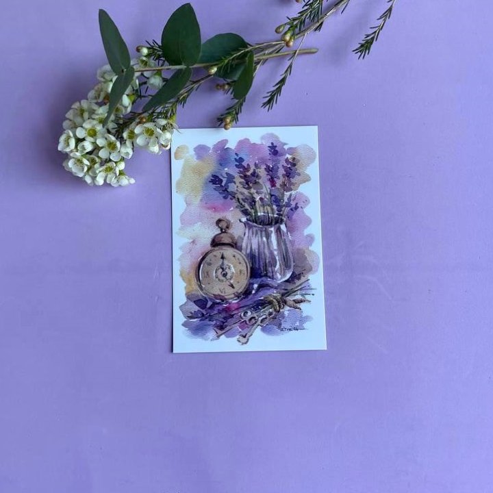 Открытка к букету "Часы" в Белгороде