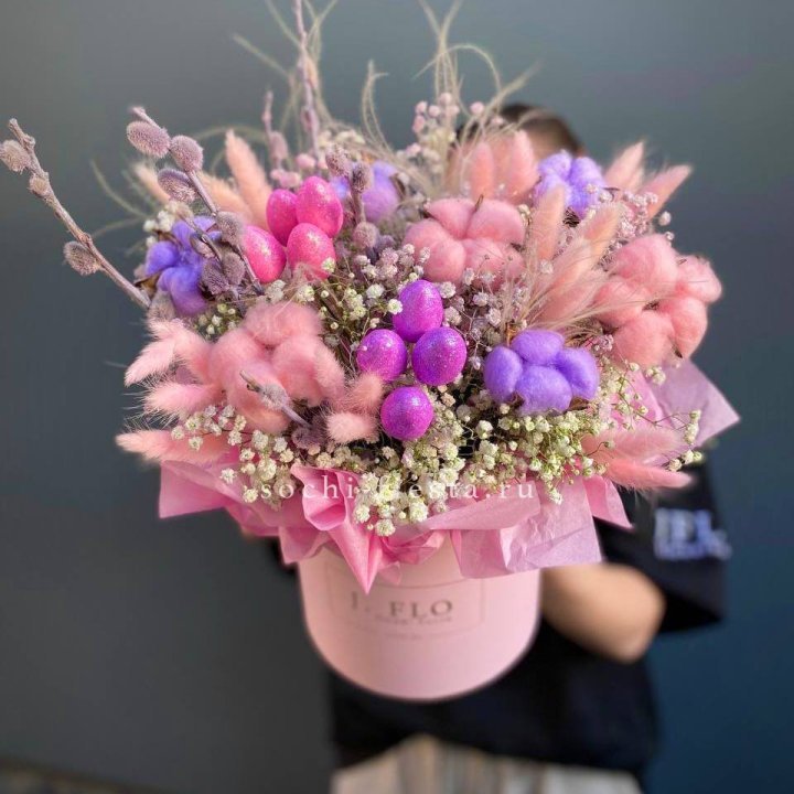 Сухоцветы в коробке  в Белгороде