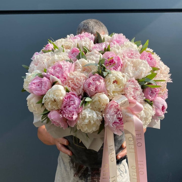 51 пионов в боксе в Белгороде