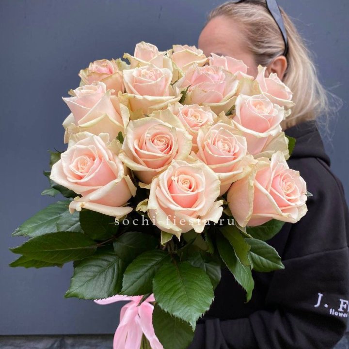 15  кремовых высоких роз в Белгороде