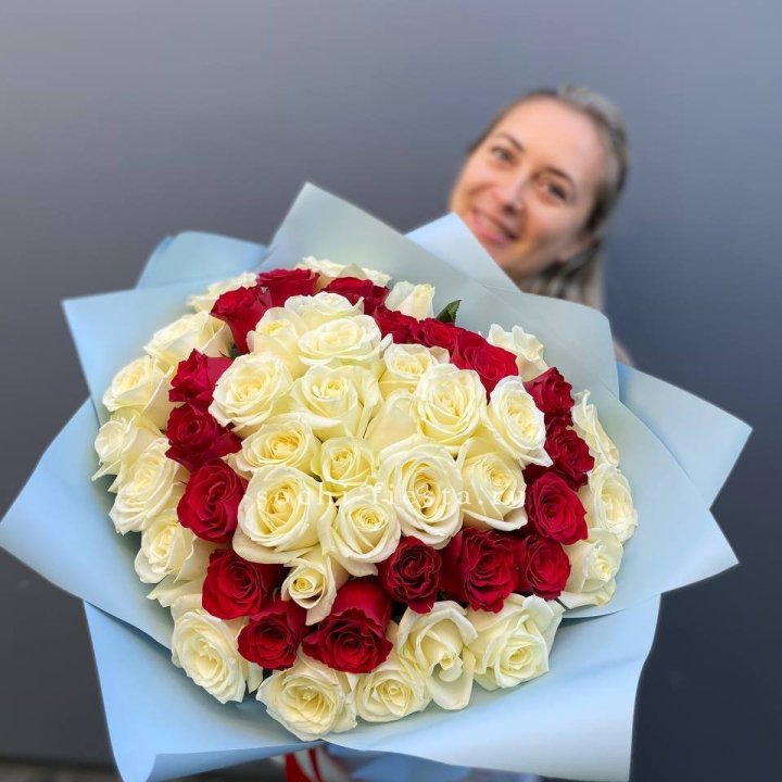 51 роза "Сердце" в Белгороде