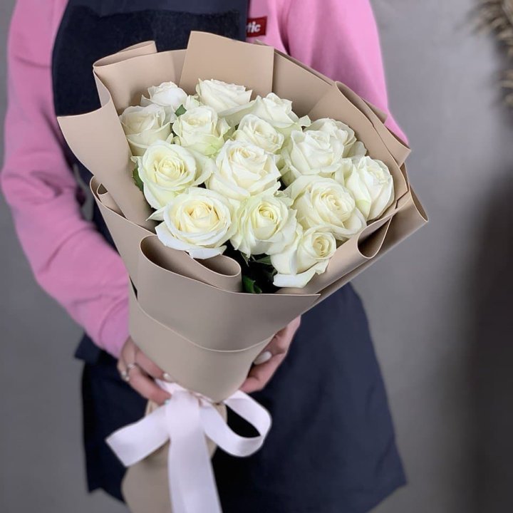 15 белых роз миракли в Белгороде