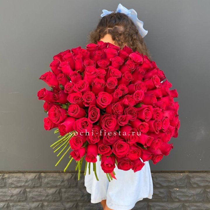 101 красная роза в Белгороде