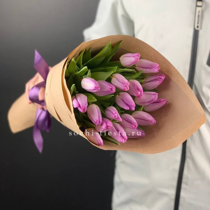 19 розовых  тюльпанов в Белгороде