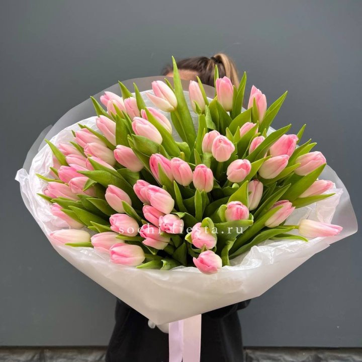 Букет тюльпанов нежно-розовых в Белгороде