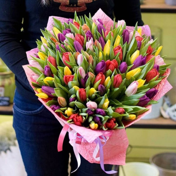 101 тюльпан "Джуси" в Белгороде